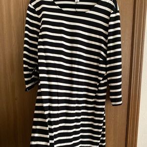 Black and White Striped Dress